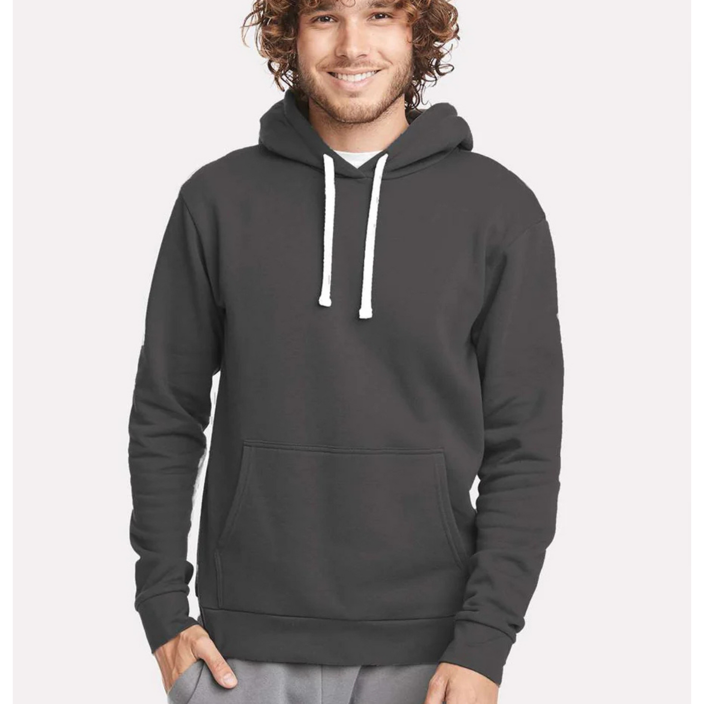 Unisex Hoodie Sweatshirt w/Design (White Strings)