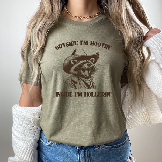 Outside I'm Hootin Hoodie Sweatshirt