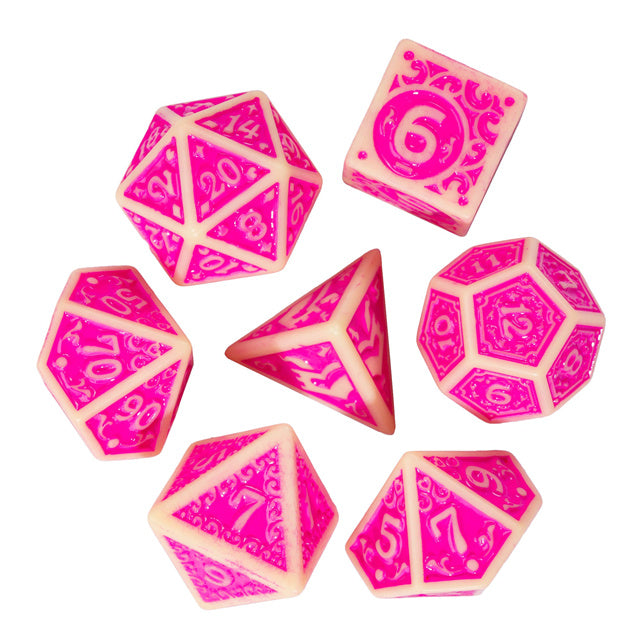 Fuscia Depths 7 Dice Set