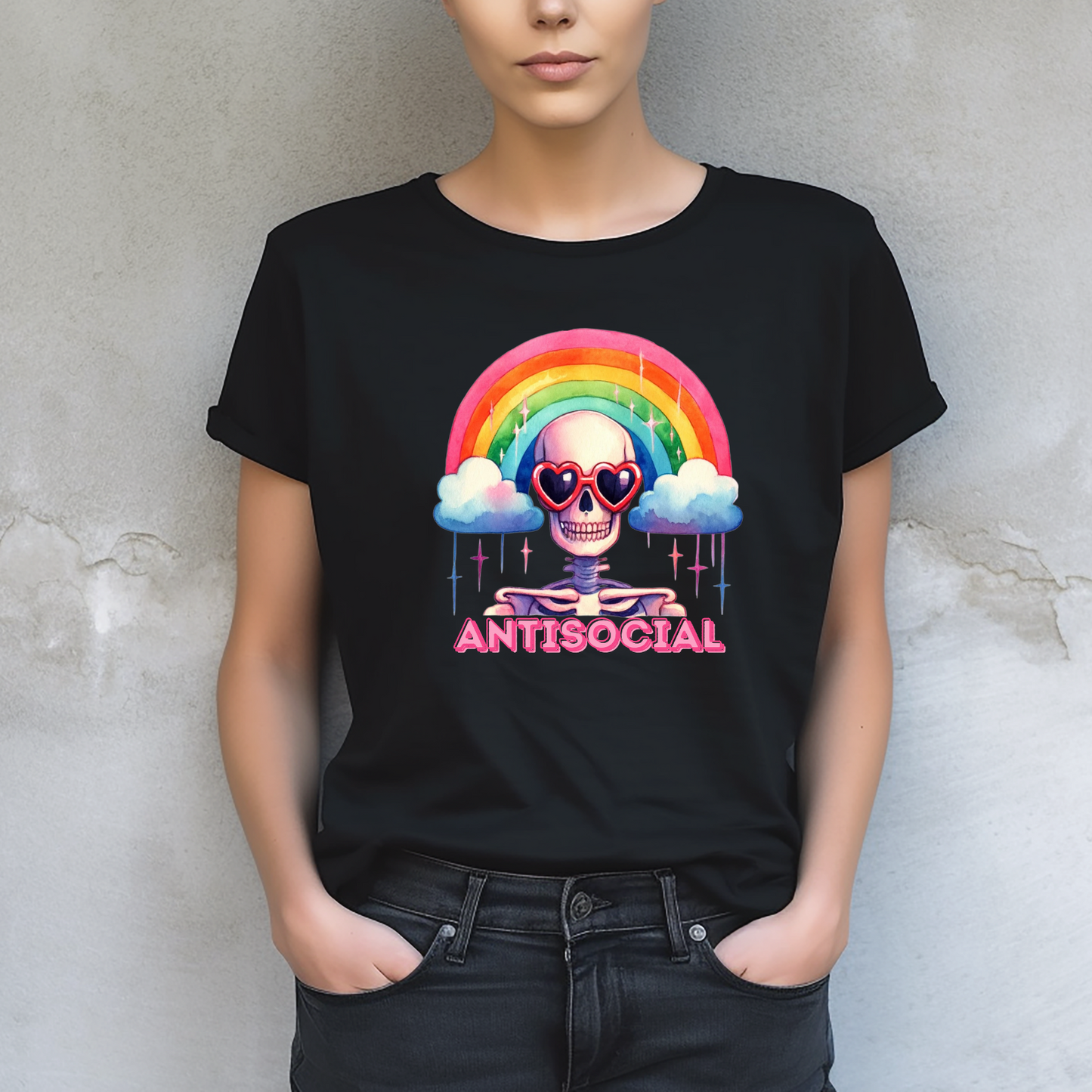 Antisocial Rainbow Unisex T-Shirt