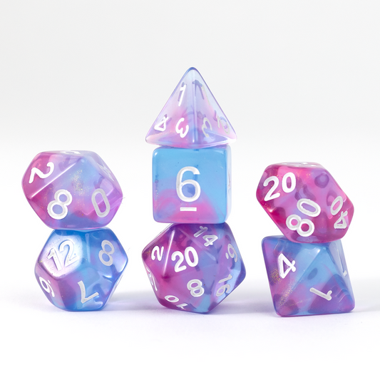 Unearthed Treasure Opal 7-Piece Polyhedral RPG Dice Set