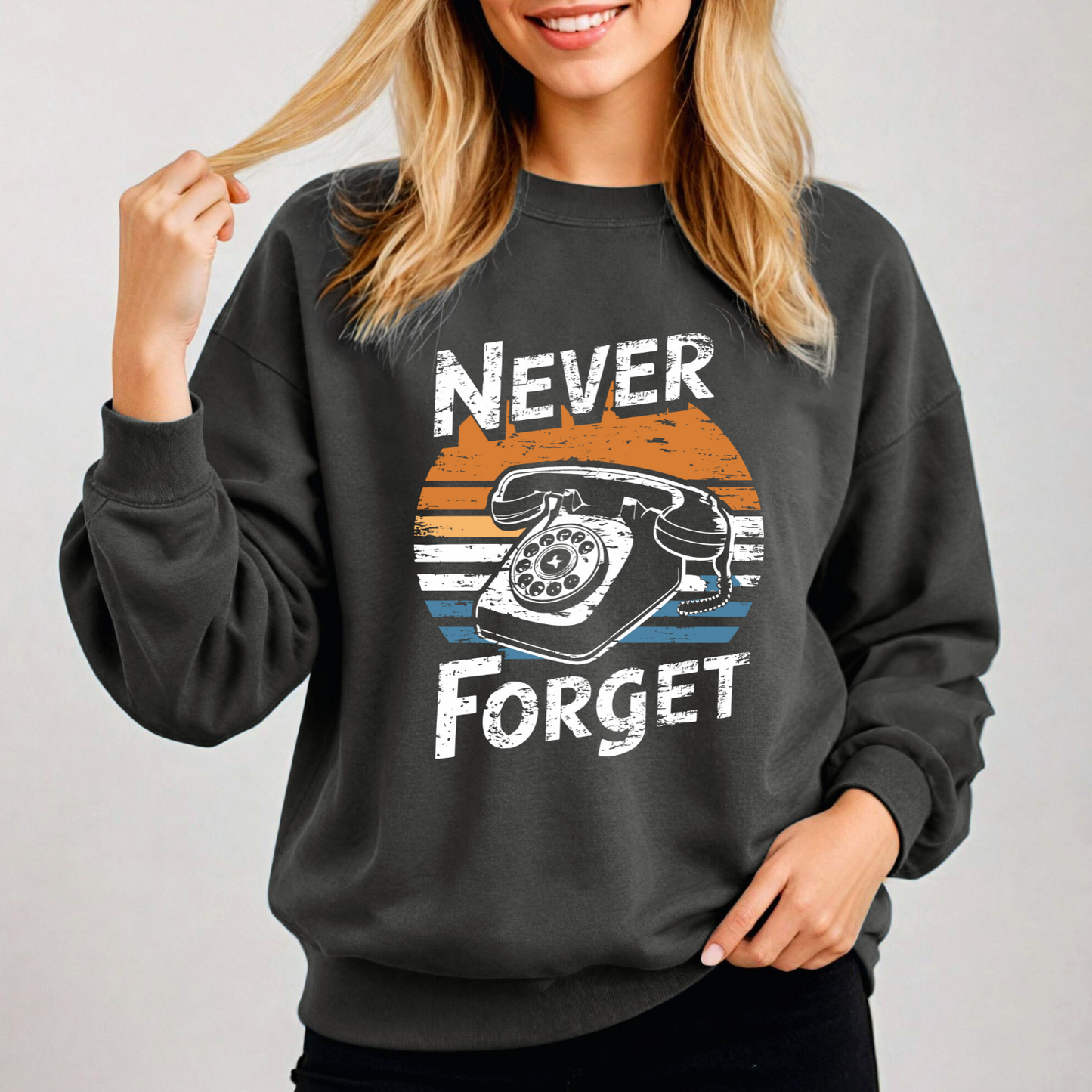 Never Forget Rotary Phone Hoodie Sweatshirt