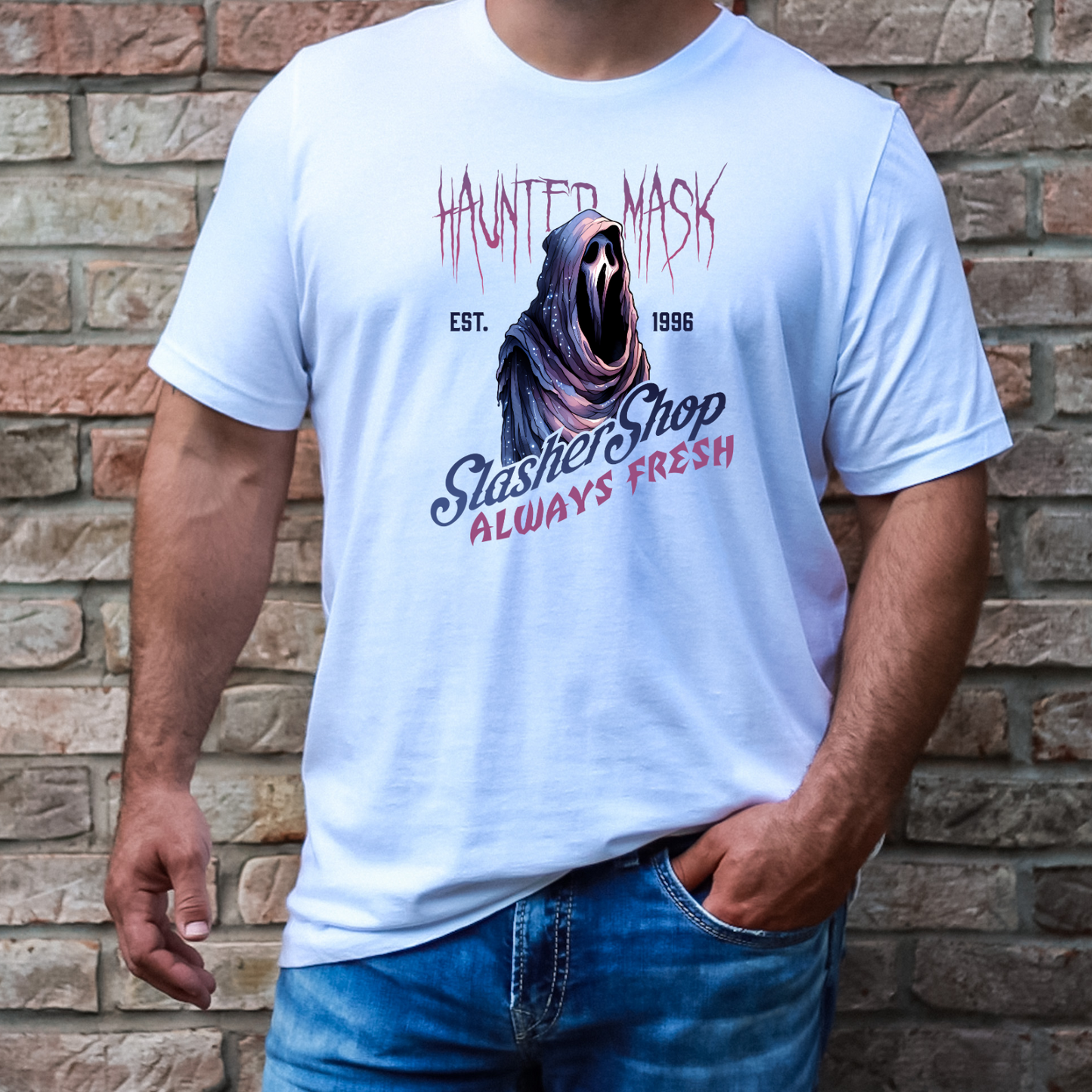 Haunted Mask Slasher Shop Unisex T-Shirt