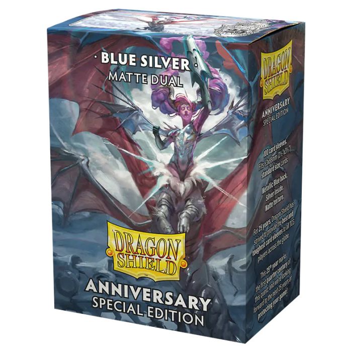 Dragon Shield: Dual Matte: 25th Anniversary Blue & Silver