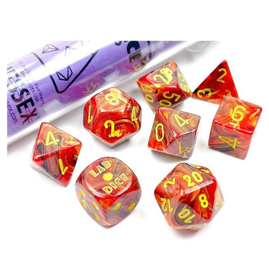 7-Set Tube Lab Dice Vortex Underworld with Yellow