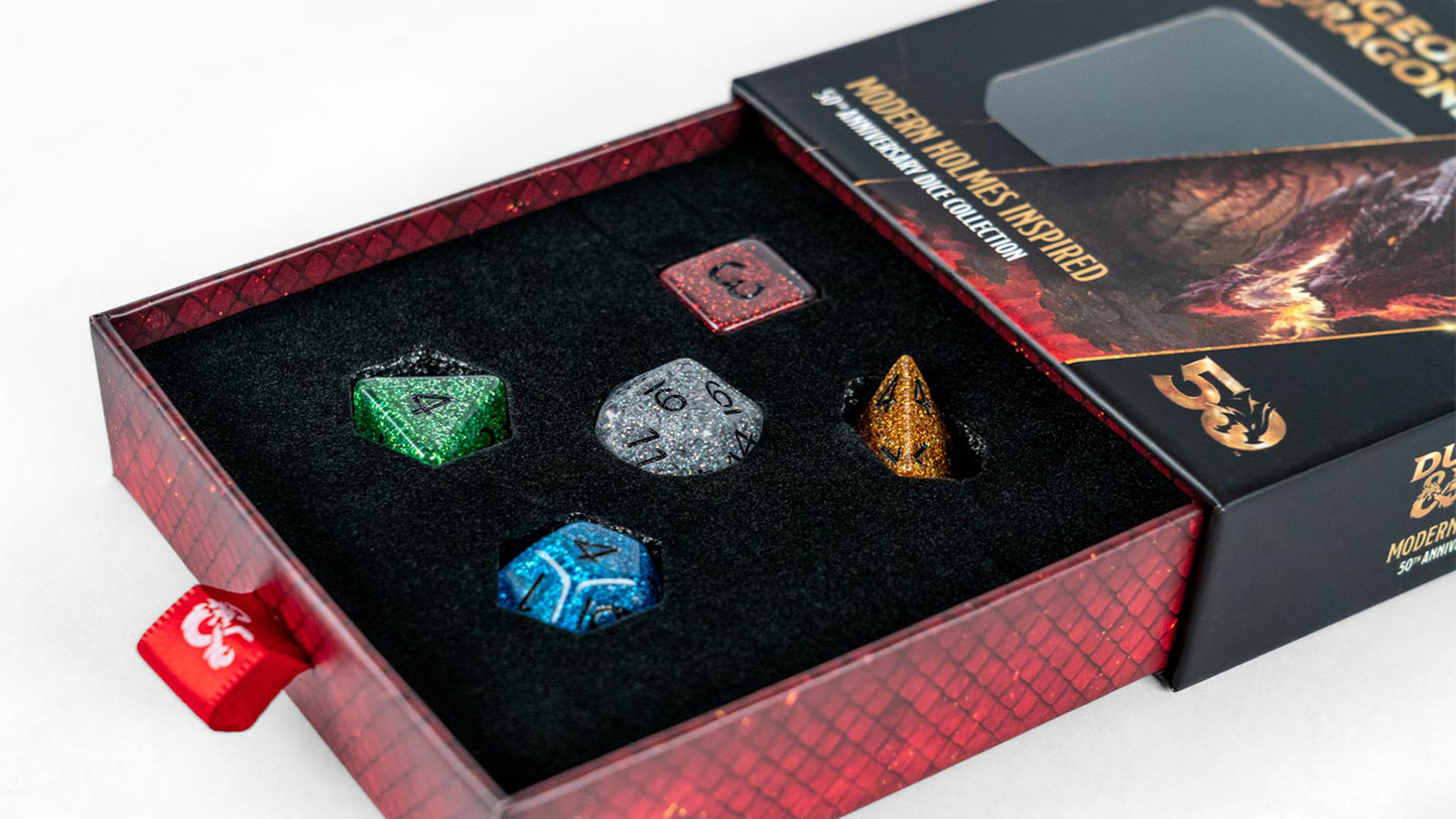 FanRoll: D&D 50th Anniversary - Modern Holmes Inspired Set  of 5