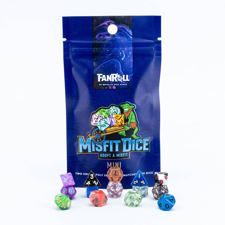 Mystery Misfit Mini Resin Polyhedral Dice Set