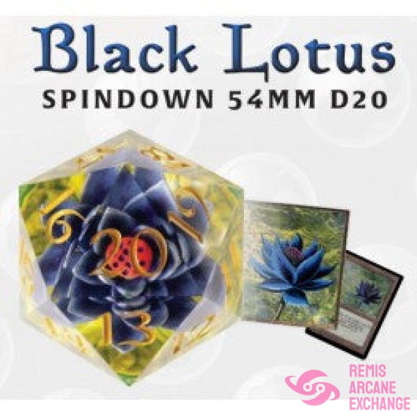 Sirius Dice Black Lotus 54Mm Spindown D20