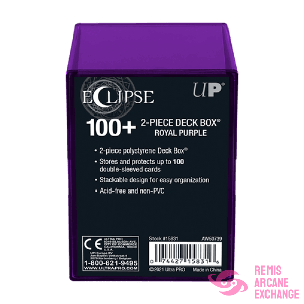 Eclipse 2-Piece Deck Box: Royal Purple Accessories