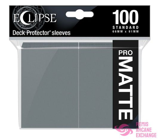 Eclipse Matte Standard Deck Protector Sleeves (100Ct) Smoke Grey