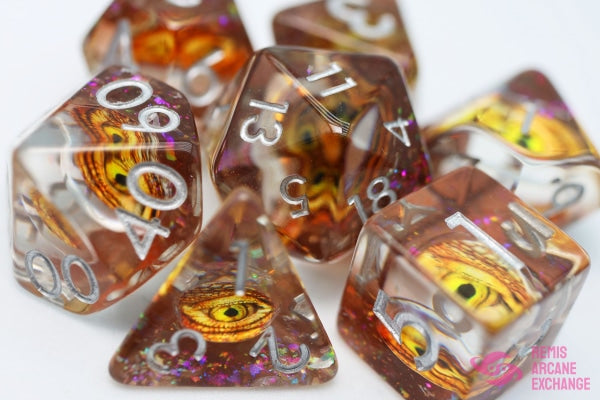 Golden Dragon Eye 7 Dice Set