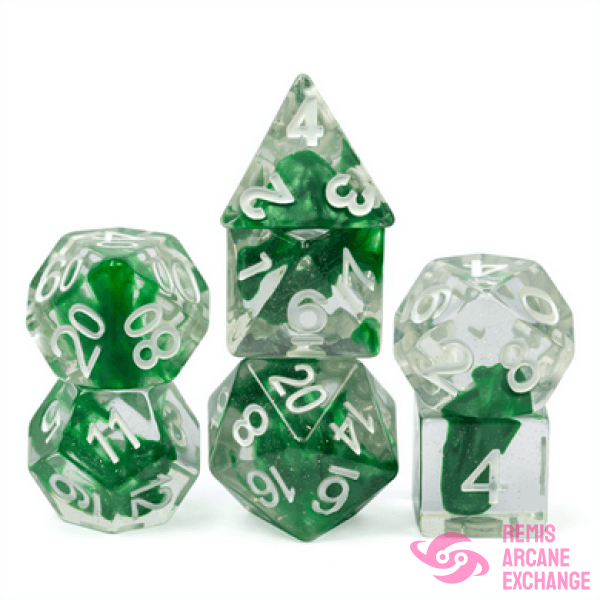 Green Lava 7 Dice Set