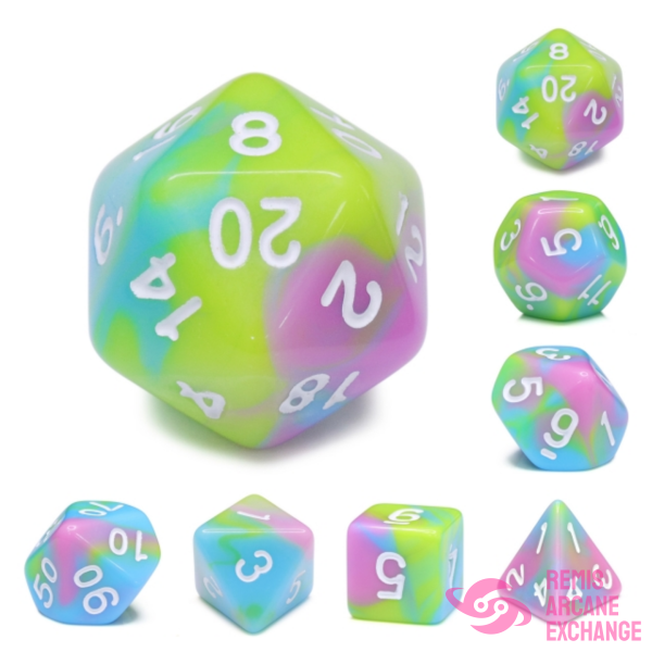 Pastel Punk 7 Dice Set