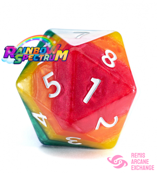 Rainbow Spectrum Giant D20 (58Mm) Epic Dice Dice