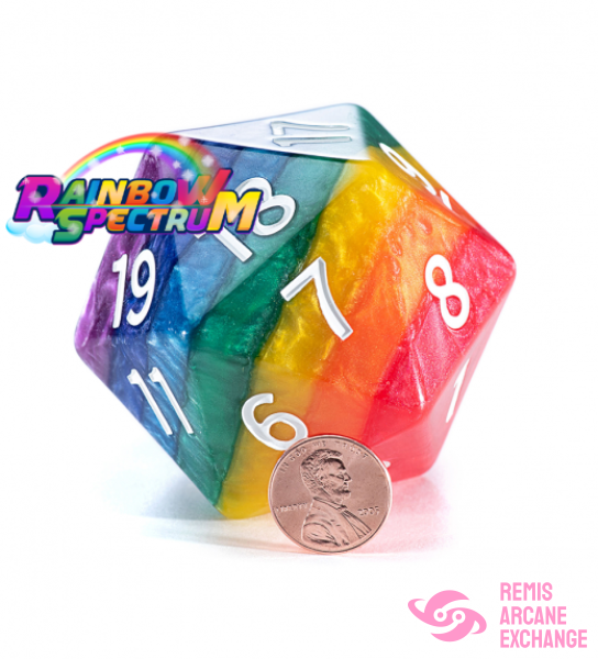 Rainbow Spectrum Giant D20 (58Mm) Epic Dice Dice