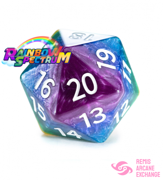 Rainbow Spectrum Giant D20 (58Mm) Epic Dice Dice